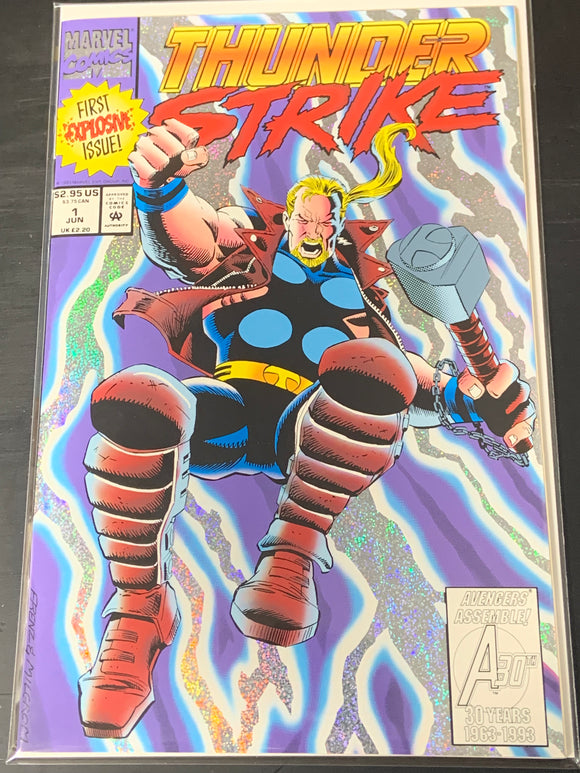 Thunder Strike 1 Marvel 1993 Speckle Foil Cover