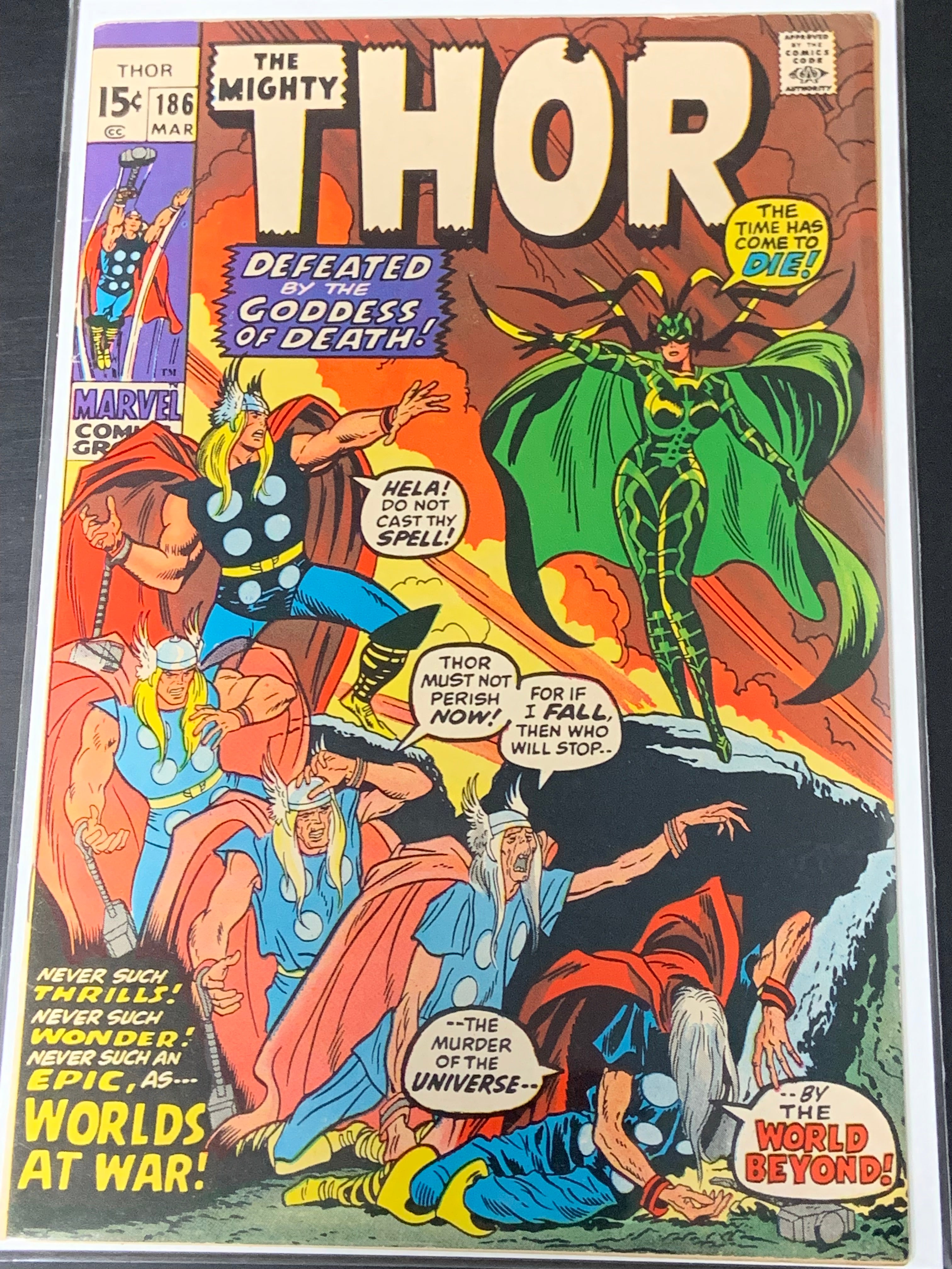 Thor 186 Marvel 1971 Iconic Hela Cover by John Buscema, Stan Lee Story