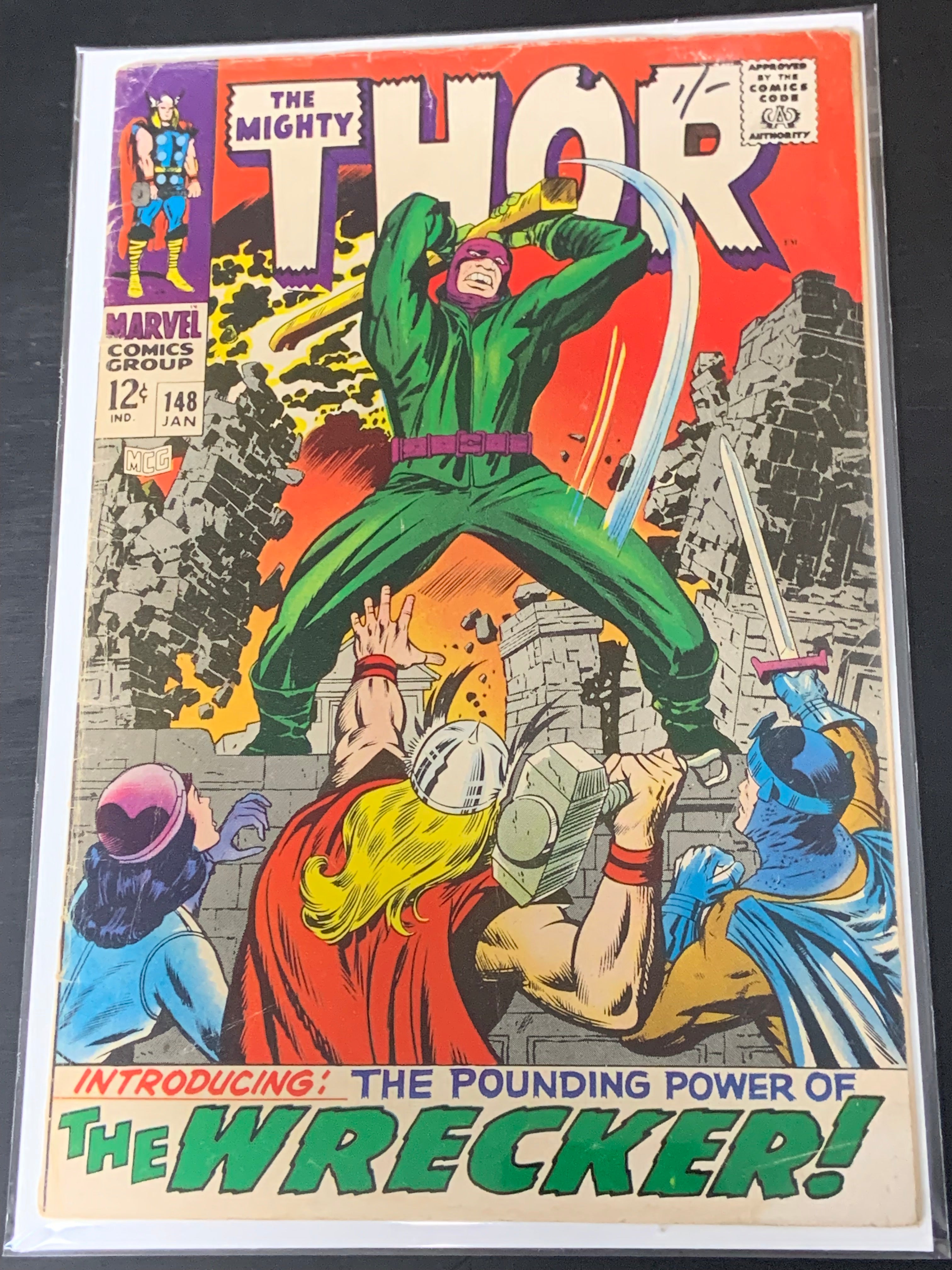 Thor 148 Marvel 1968 1st App & Origin of The Wrecker, Origin of The Black Bolt