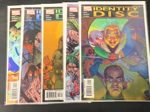 Identity Disc 1-5 Marvel 2004 Full Set of 5 1st App of The Vulture's Daughter