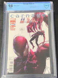 Carnage USA 4 CBCS 9.8 Clayton Crain Cover & Art