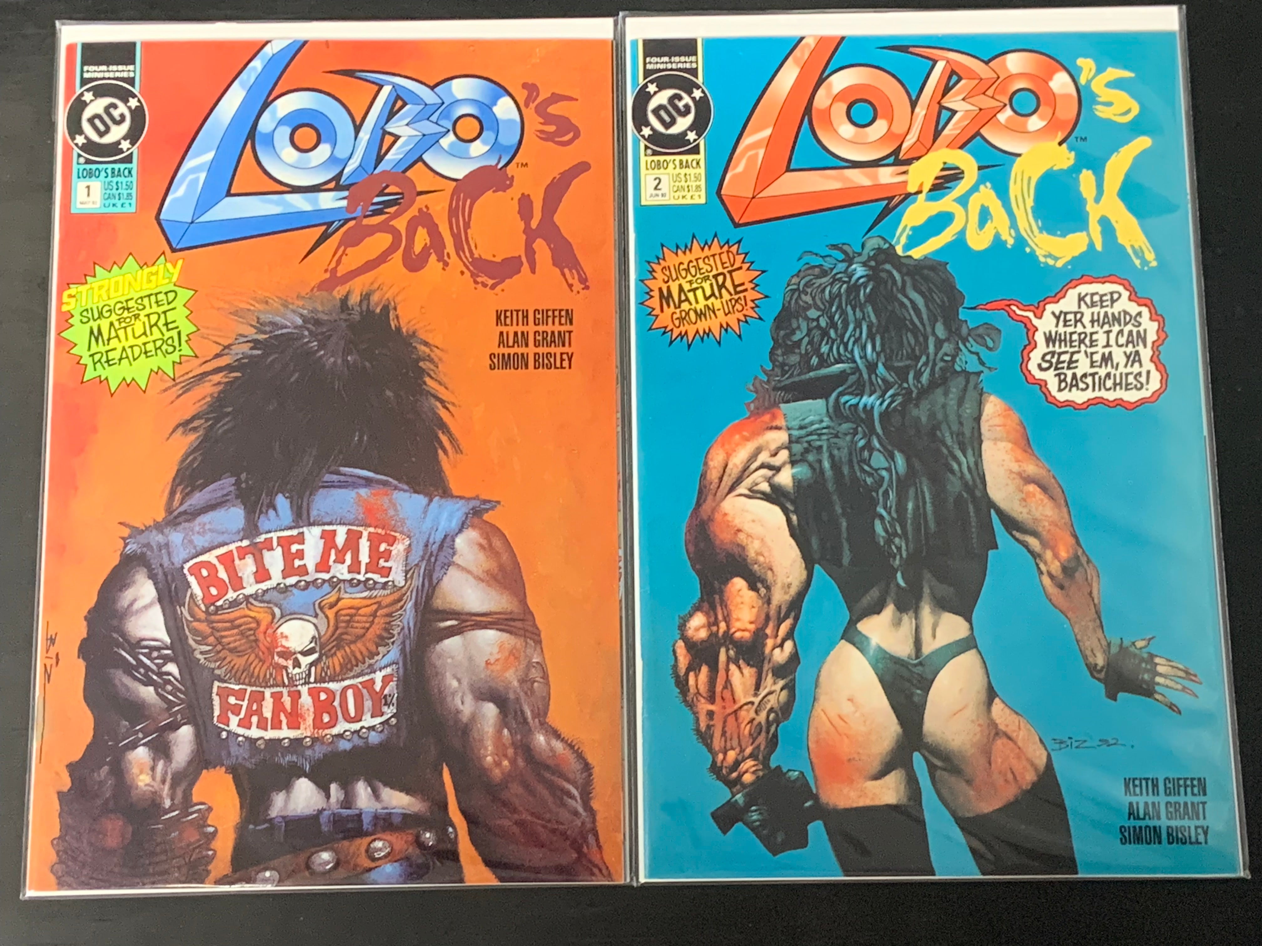 Lobo's Back 1 & 2 DC 1992 2 book set