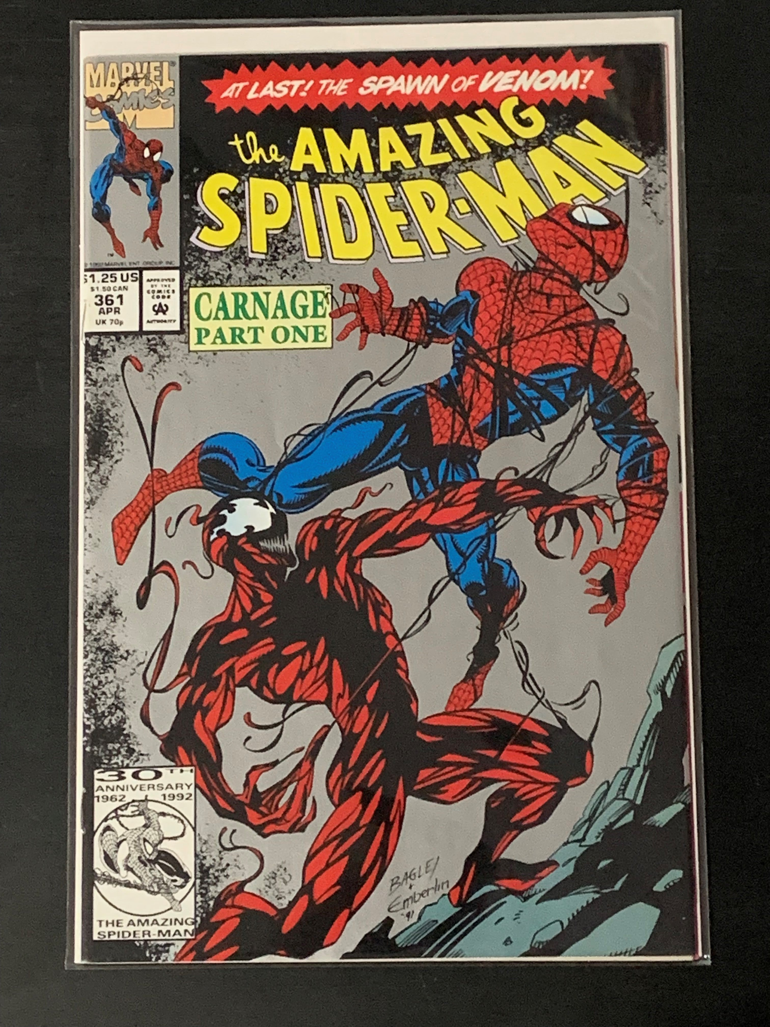 Amazing Spider-Man 361 1st app of Carnage, Very Scarce 2nd Printing