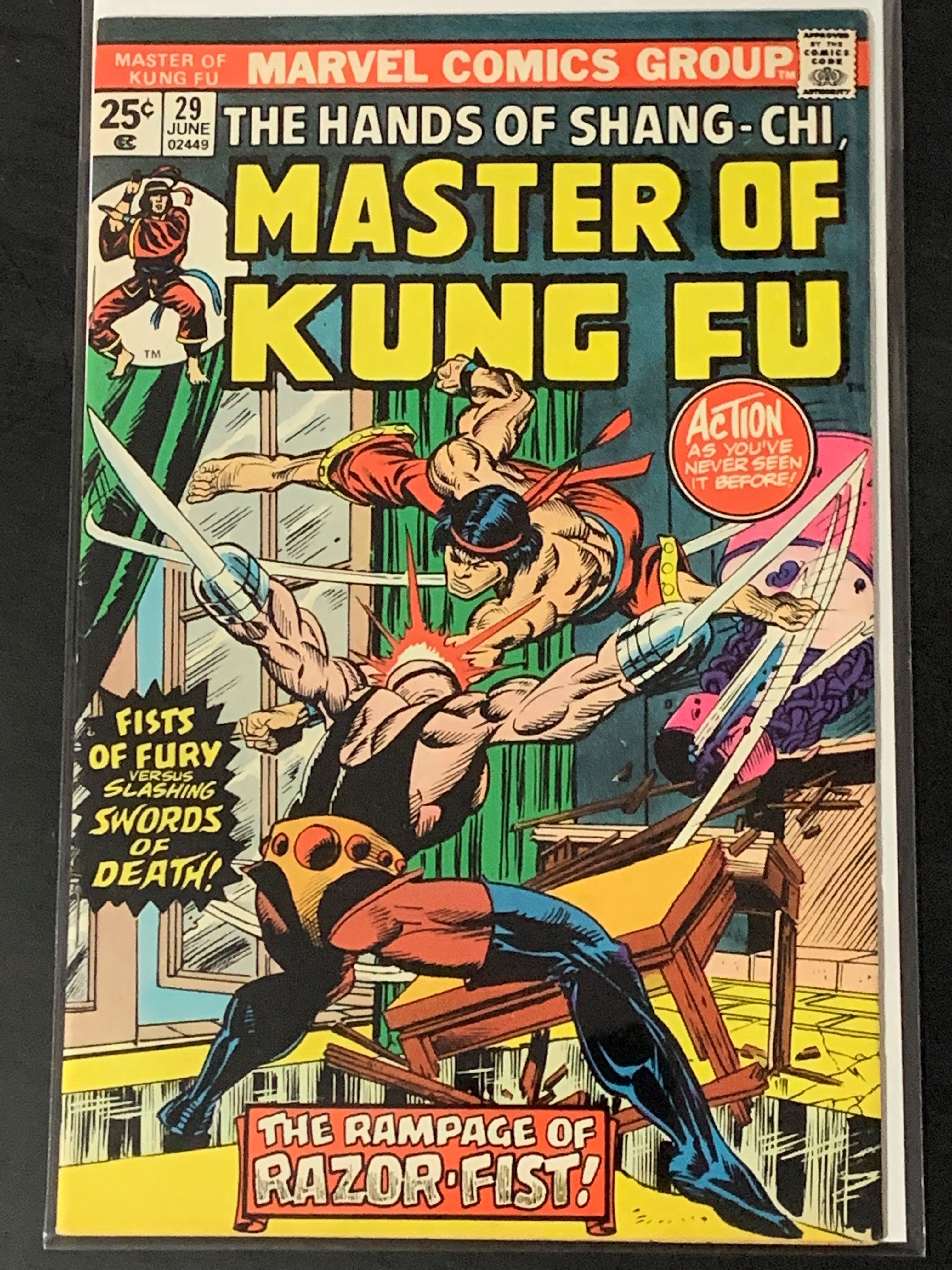 Master of Kung Fu 29 1974 1st app of Razorfist!