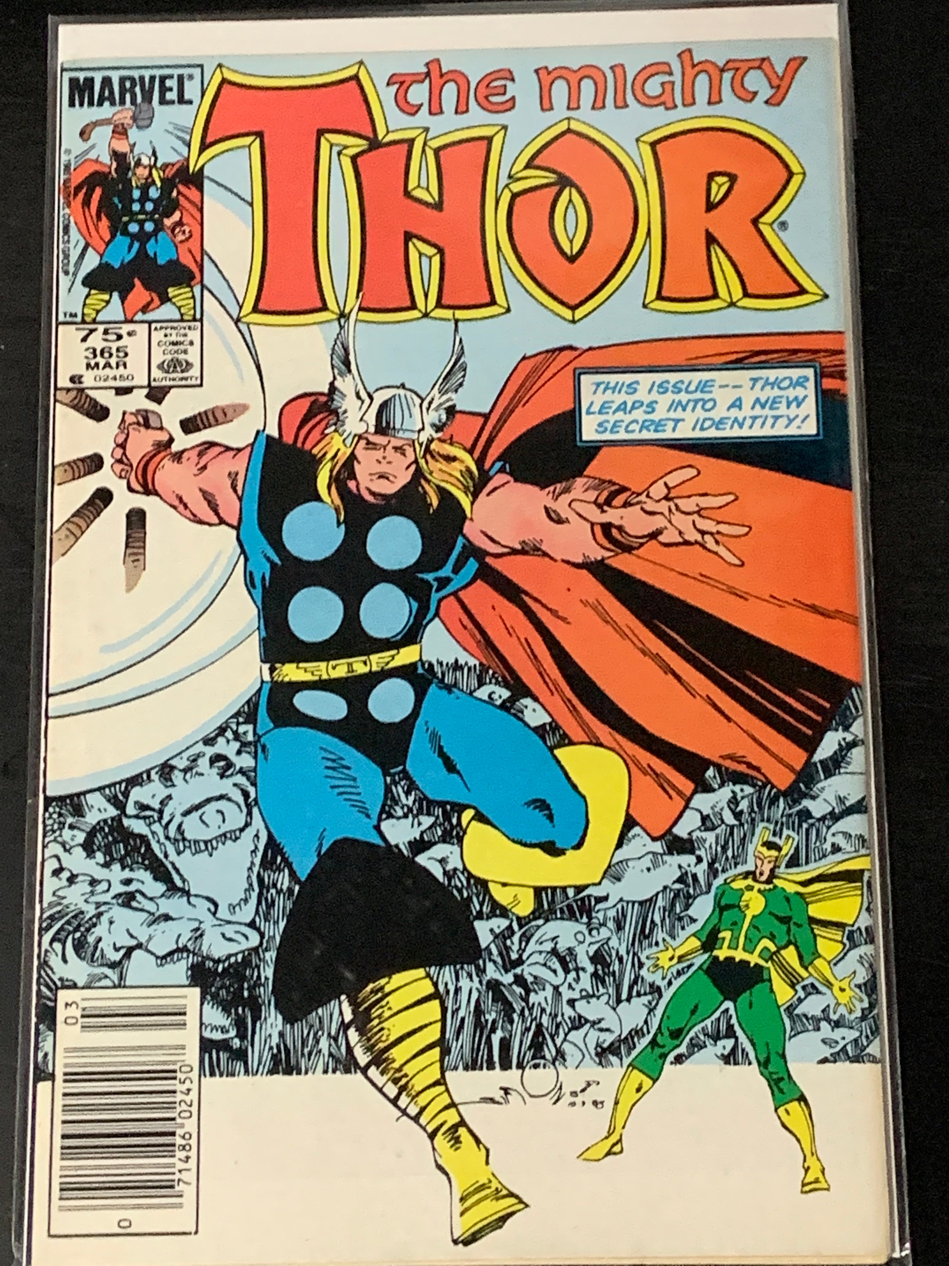 Thor 365 Marvel 1986 1st app of Throg, Frog of Thunder! Newsstand!
