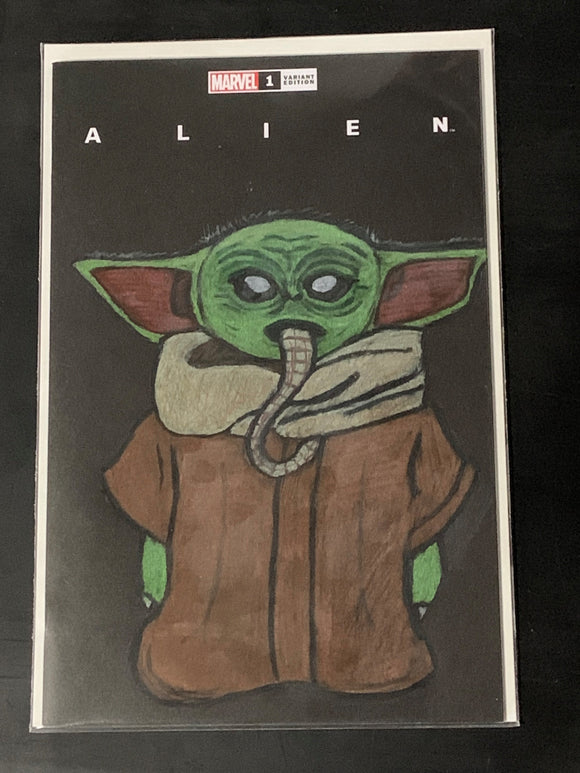 Alien 1 2021 Blank Sketch Variant Custom Sketch Cover!
