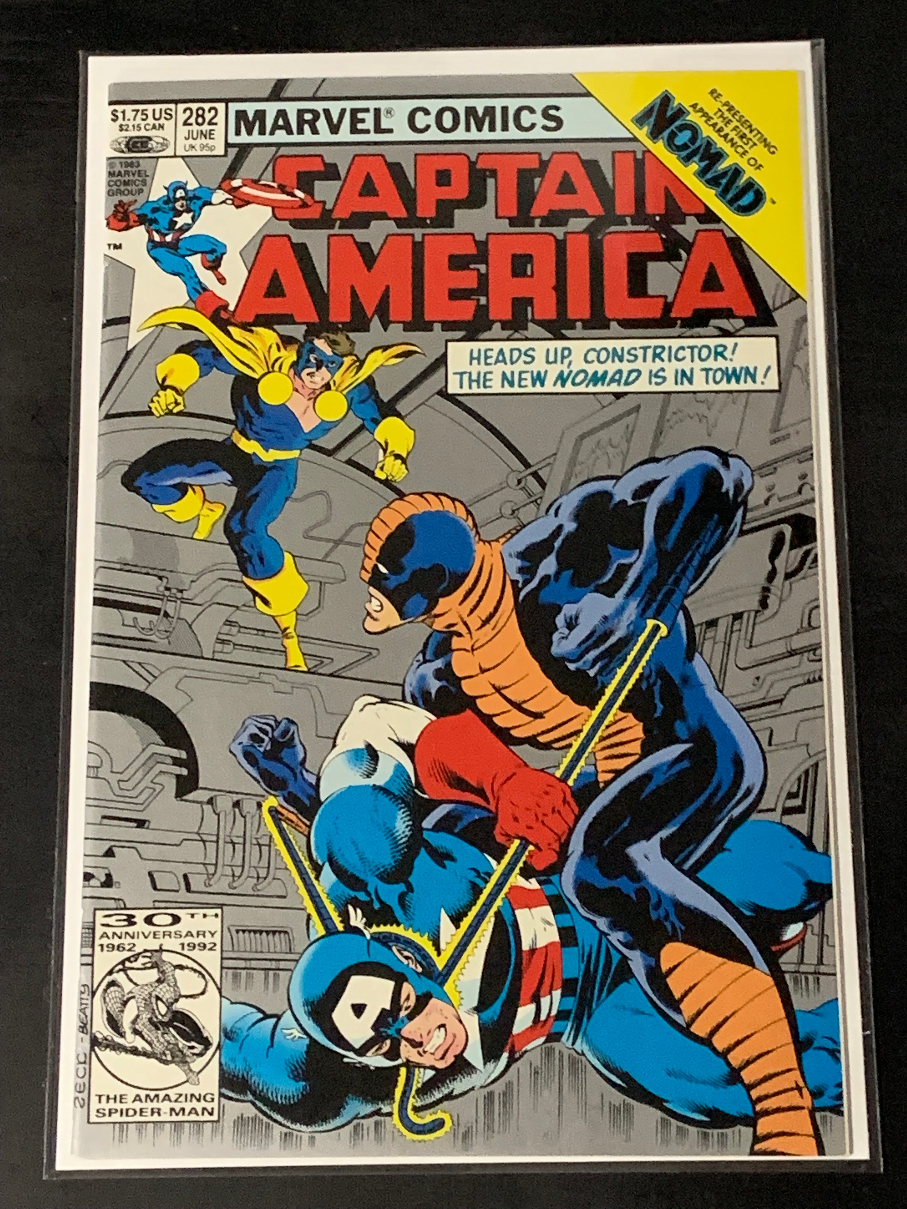 Captain America 282 Marvel 1992 Silver 2nd Printing, 1st Nomad!