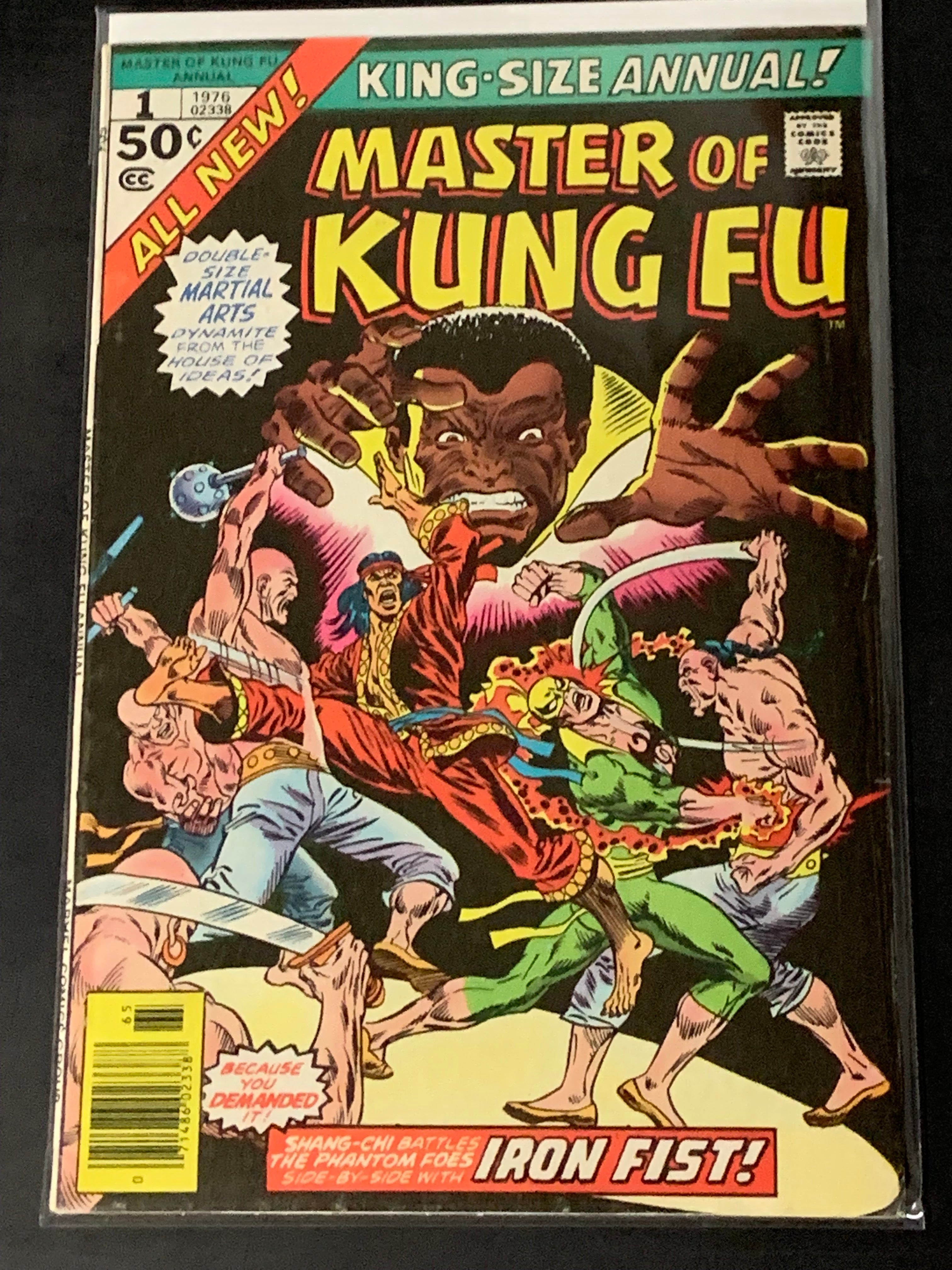 Mast of Kung Fu Annual 1 1976 1st Team up of Shang-Chi & Iron Fist