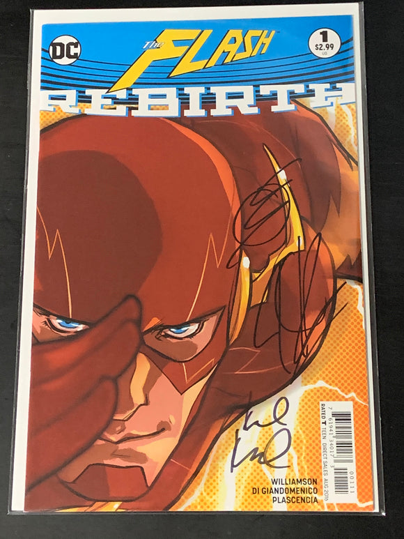 The Flash 1 DC 2016 1st App of Godspeed, Double Signed!