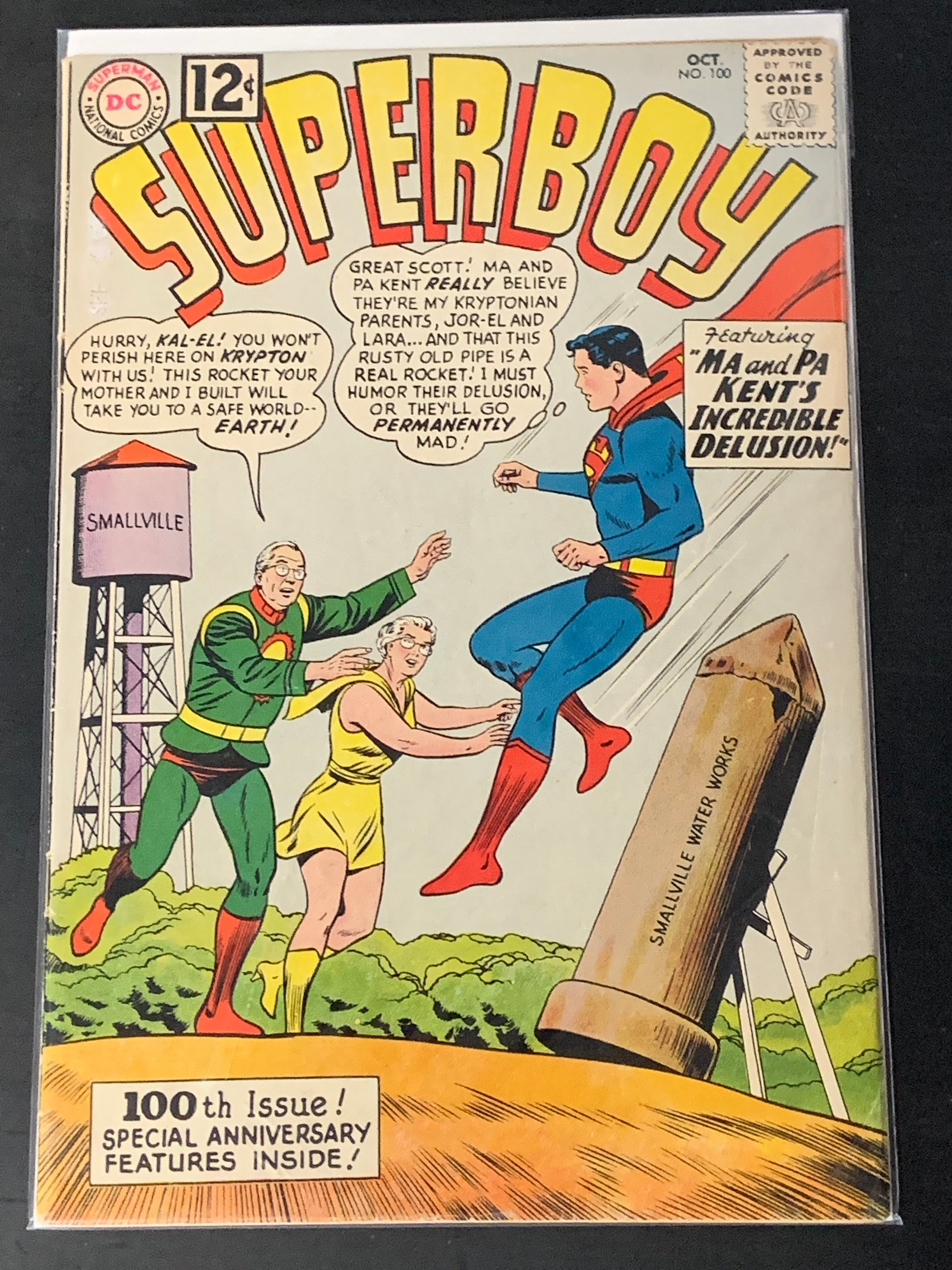 Superboy 100 1962 Origin of Superboy! 1st Dr.Xadu!