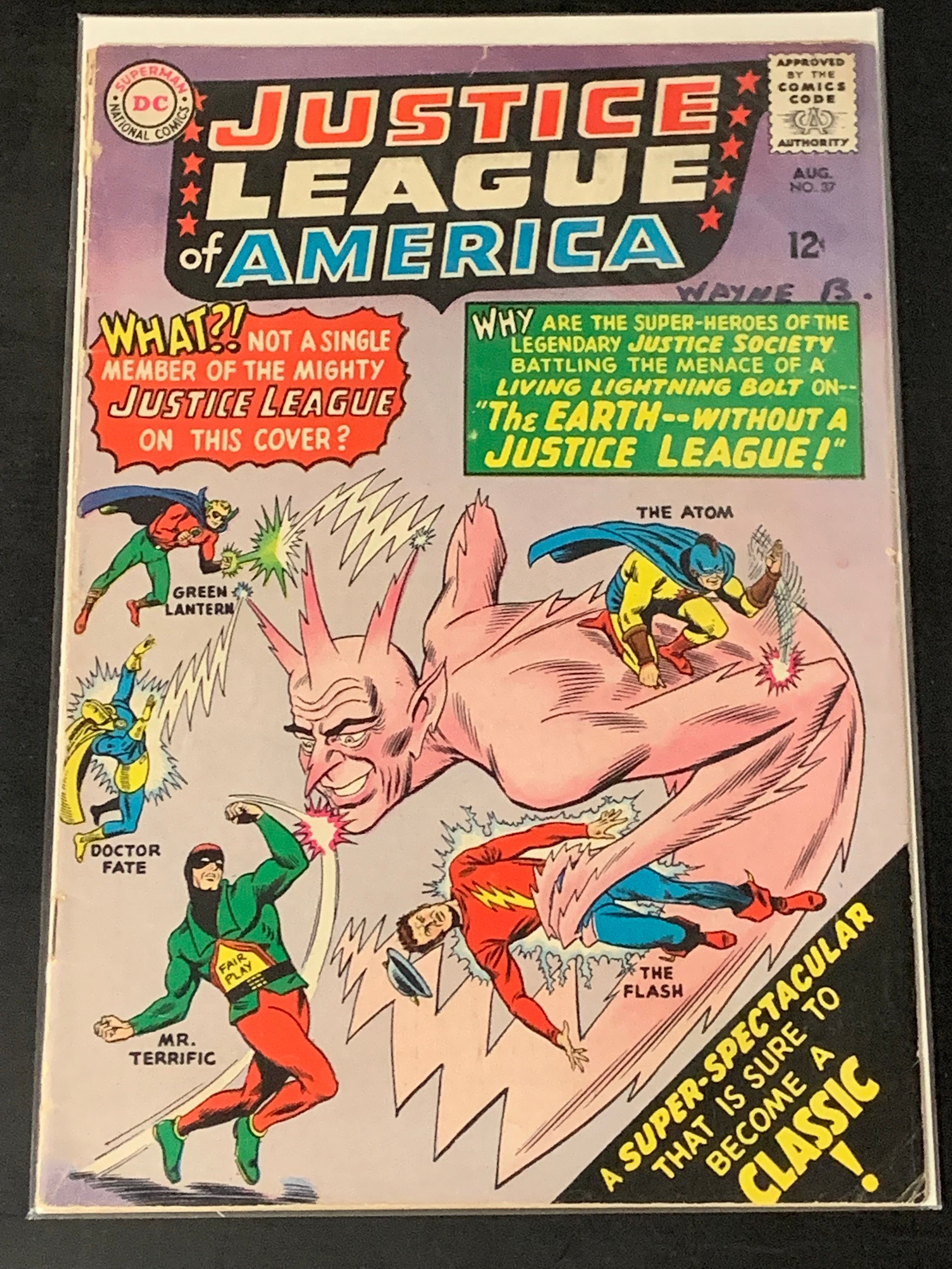 Justice League of America 37 DC 1965 1st app of Mr.Terrific!