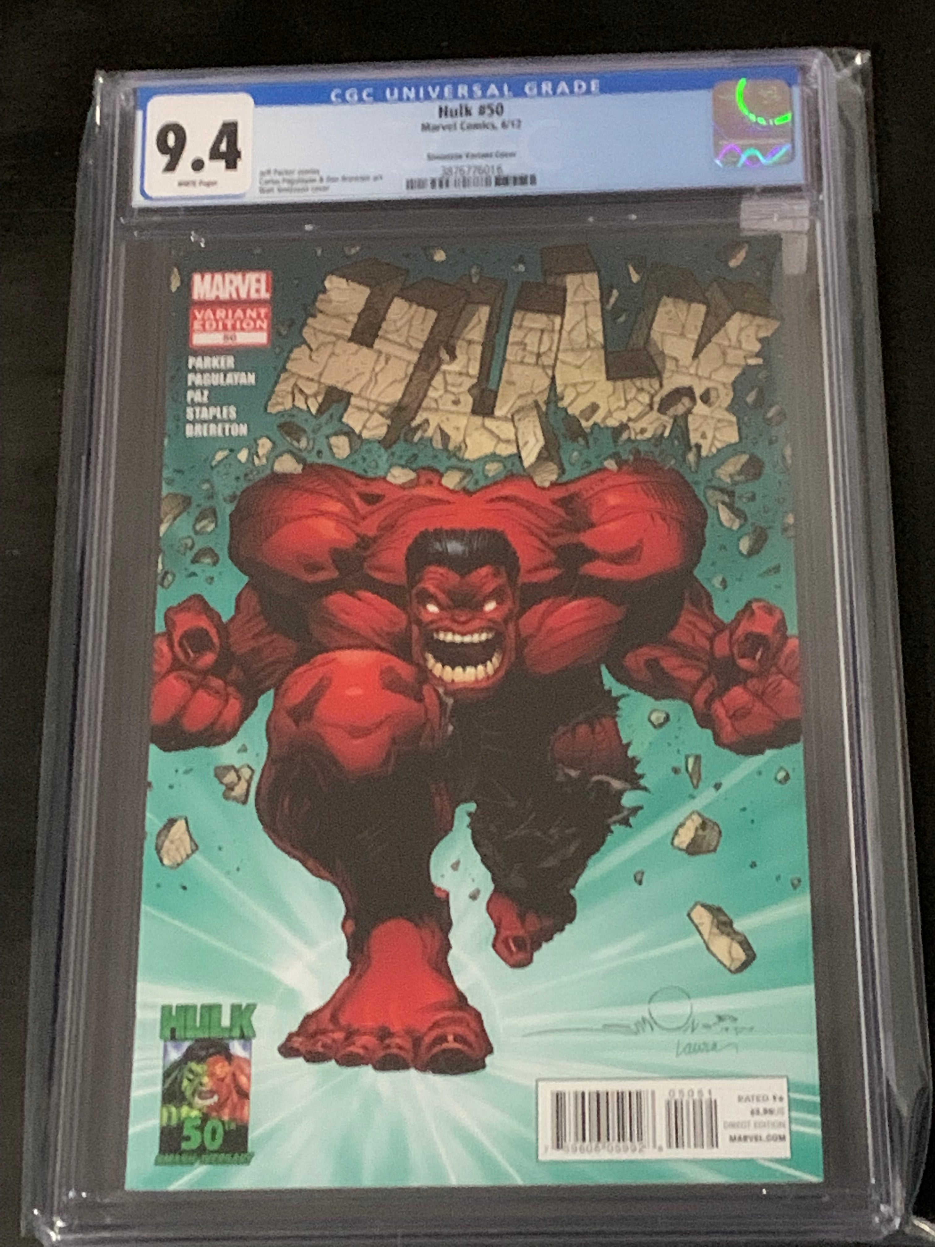 Hulk 50 Marvel 2012 CGC 9.4 1:25 Walt Simonson Variant!