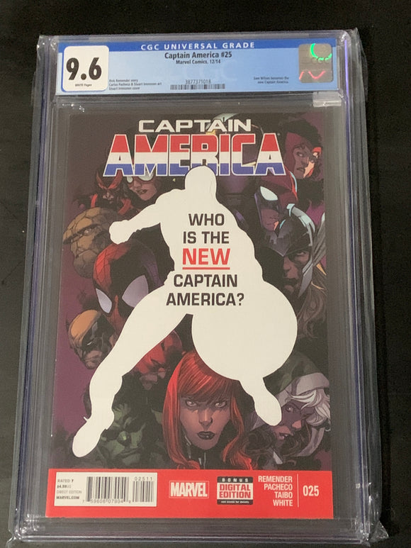 Captain America 25 CGC 9.6 1st app of Sam Wilson as Cap!