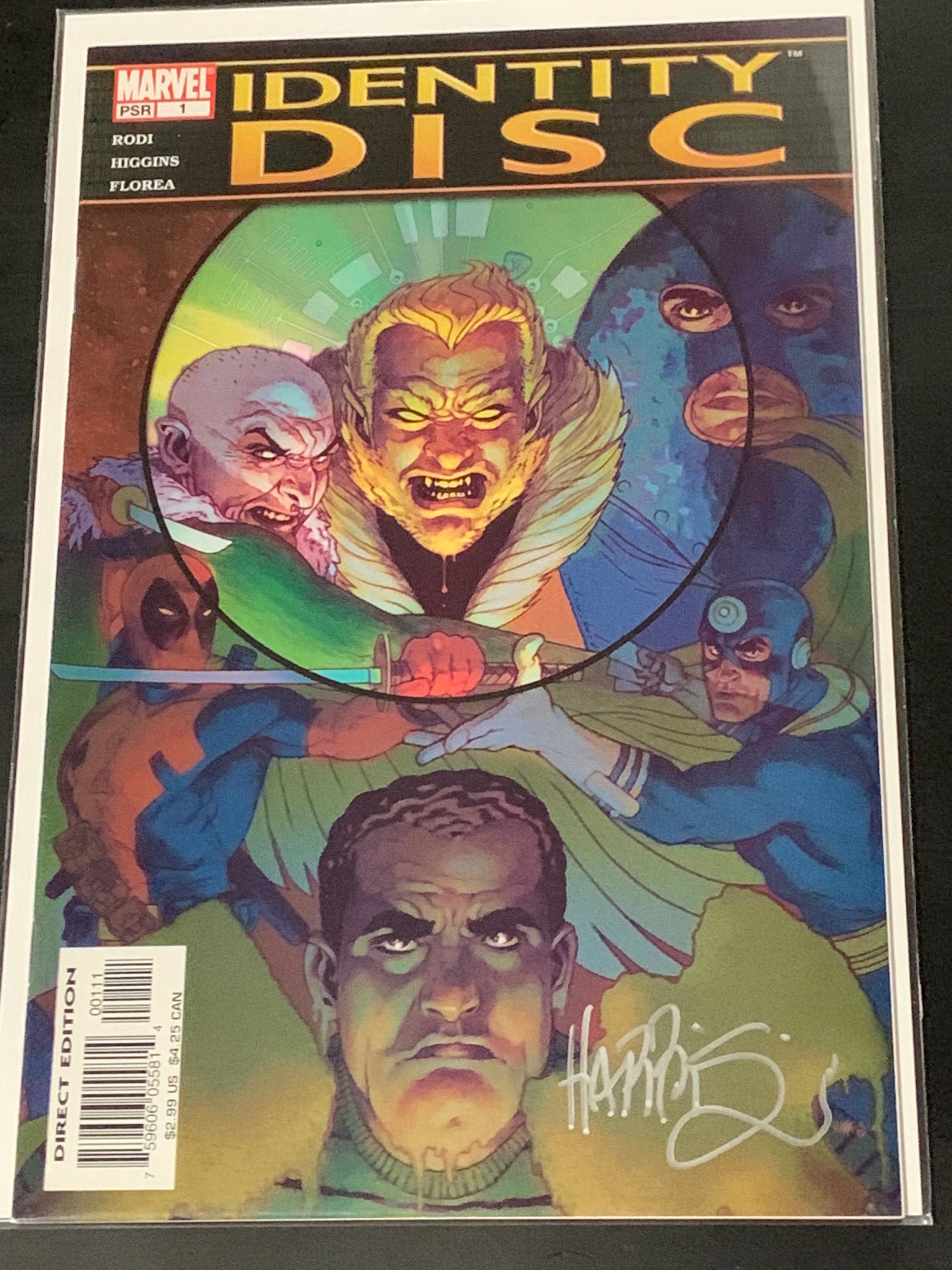 Identity Disc 1 Marvel 2004 1st app of The Vultures Daughter, Signed!
