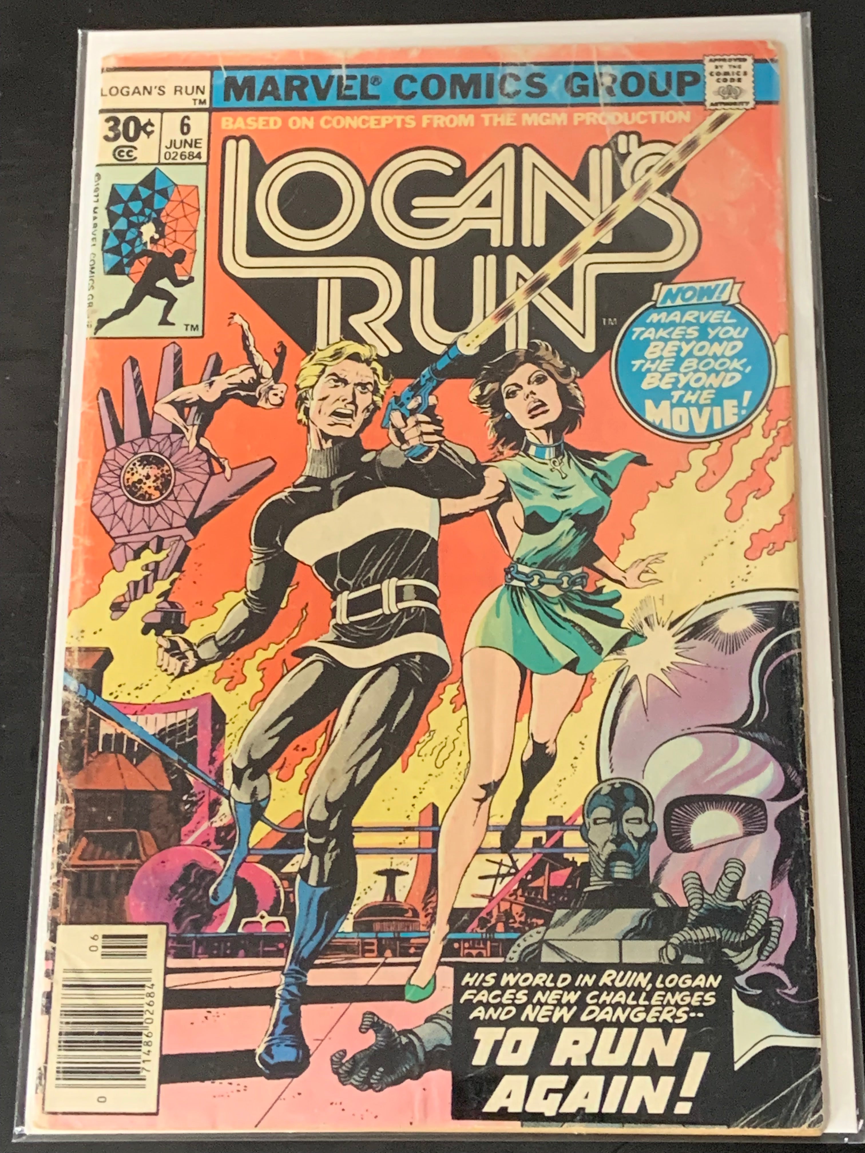 Logan's Run 6 Marvel 1977 1st Solo Thanos Story and App!