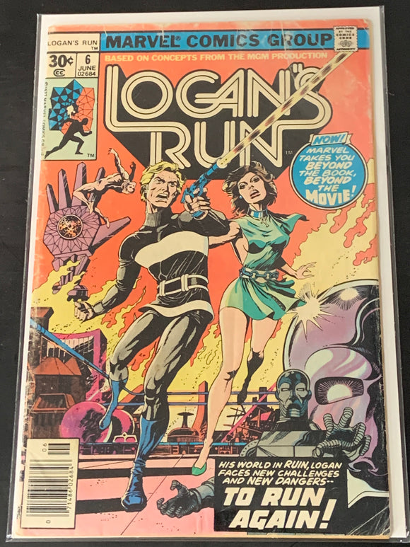 Logan's Run 6 Marvel 1977 1st Solo Thanos Story and App!