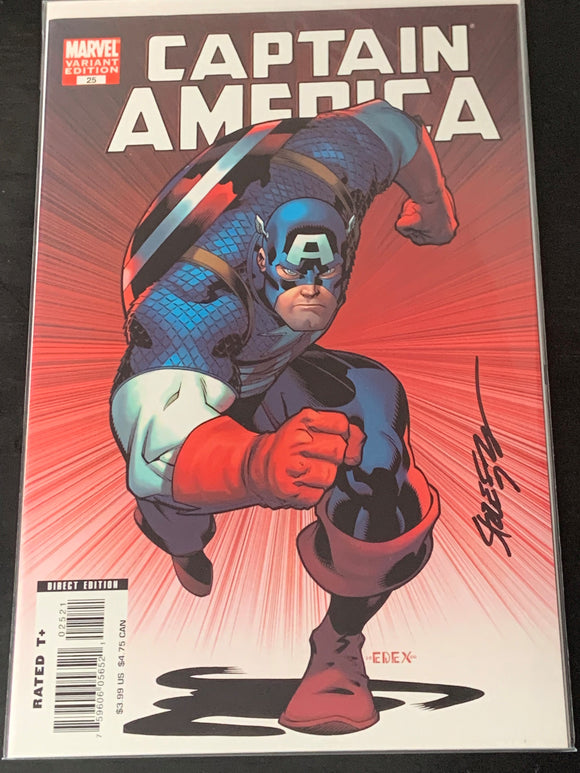 Captain America 25 Variant, Death of Steve Rogers, Signed!