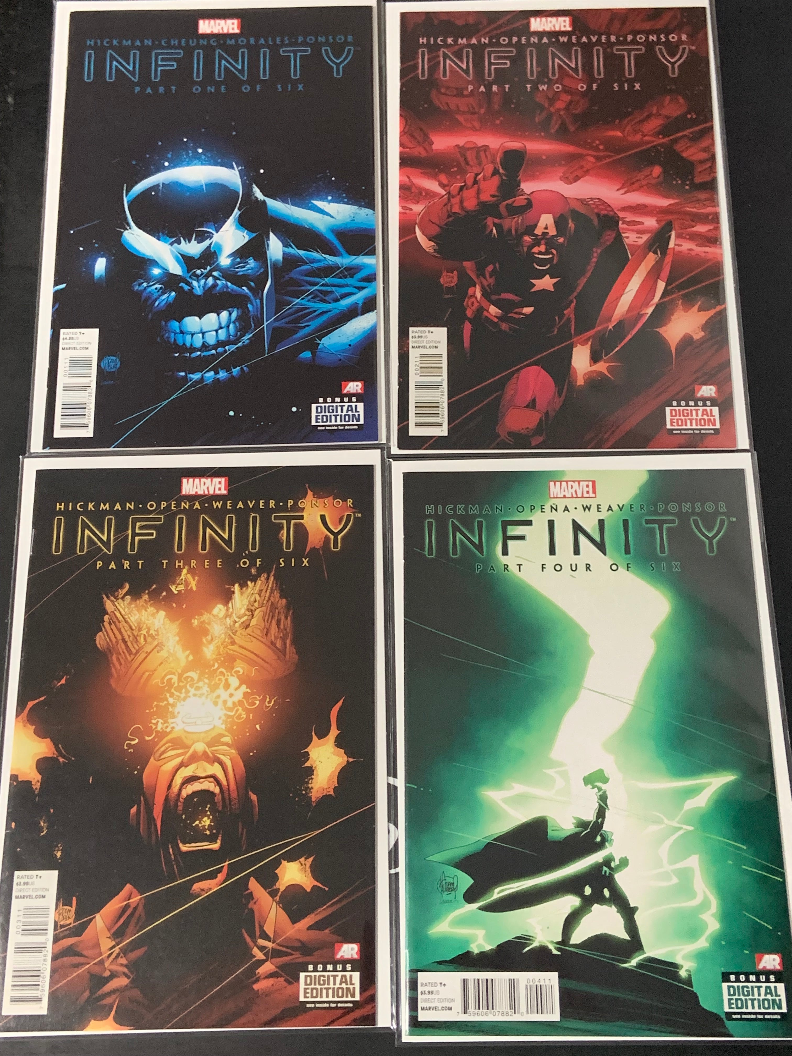 Infinity Set 1 - 6 Marvel Comics  2013 Thanos, 1st app of Thane
