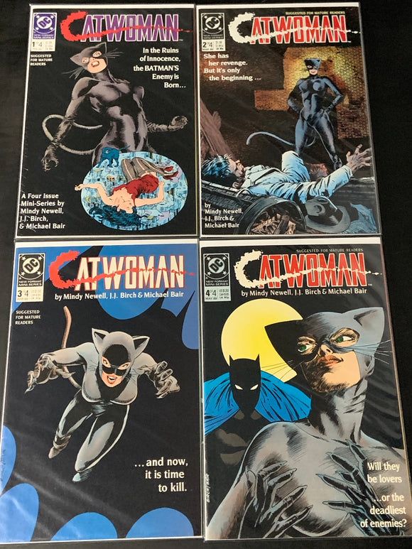 Catwoman Full Set 1-4 DC 1989 1st Solo Series!