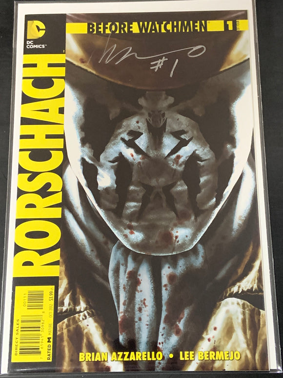 Before Watchmen Rorschach 1 DC 2012 1st Copy Signed by Azzarello