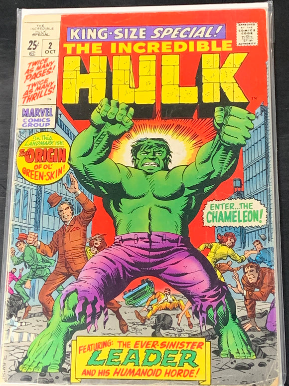 Hulk King-Size Special 2 Marvel 1969 Origin of Hulk