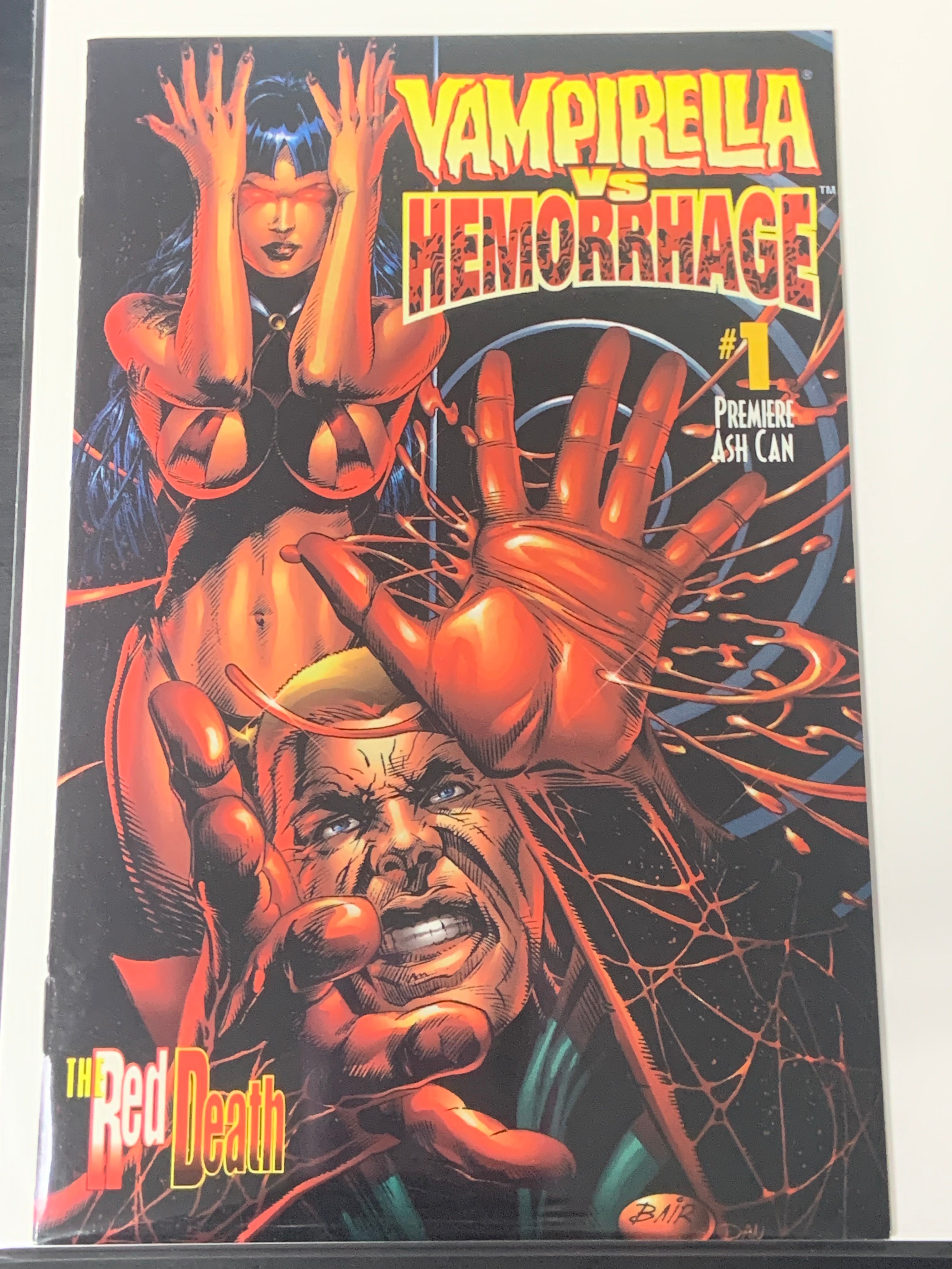 Vampirella vs Hemorrhage 1 The Red Death Premiere Ash Can 1997