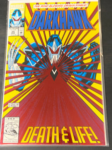 Darkhawk 25 Marvel 1993 Origin of Darkhawk, New Suit, Foil Cover