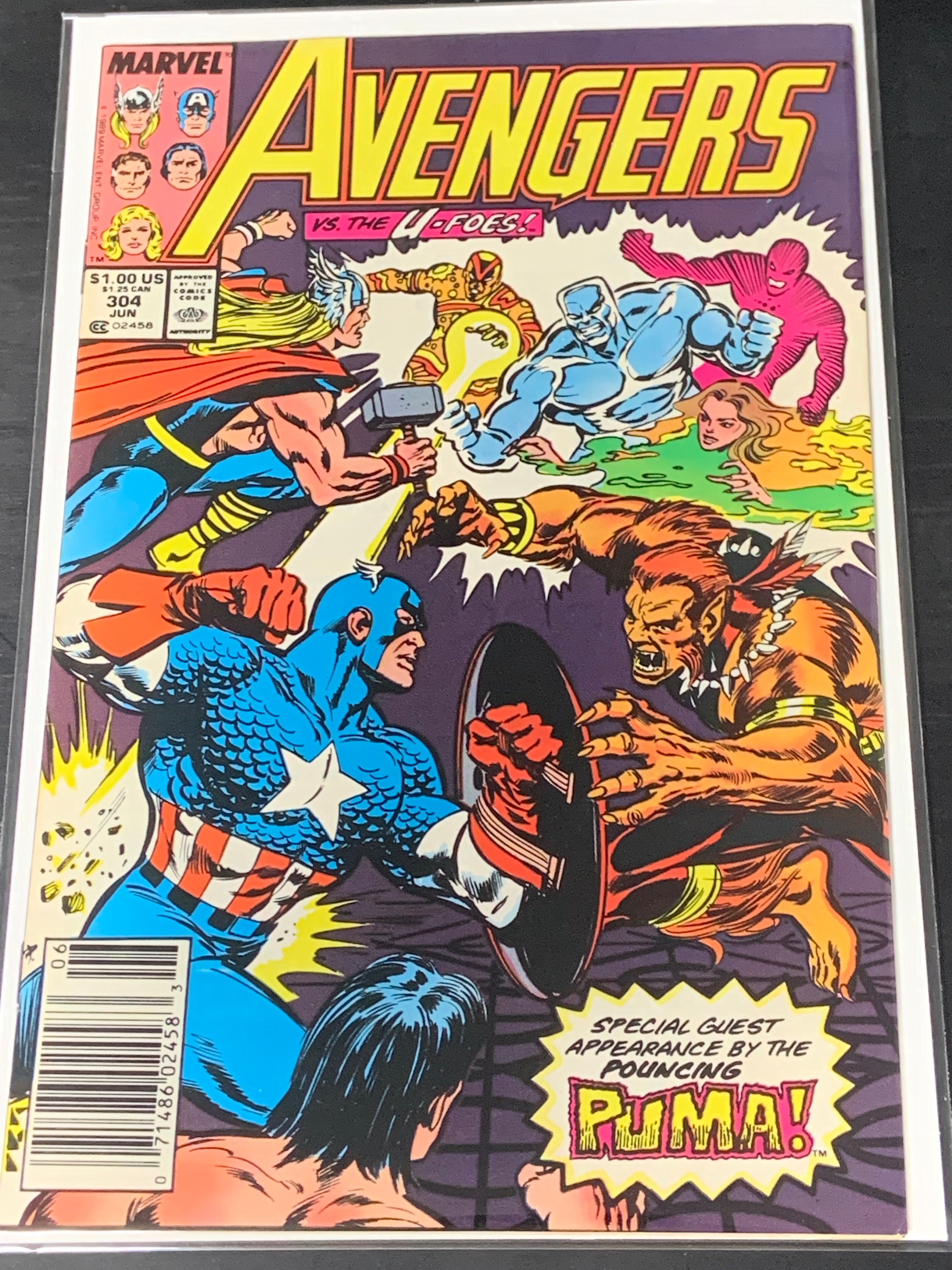 Avengers 304 Marvel 1989 Newsstand 1st App of Portal, Charles Little-Sky