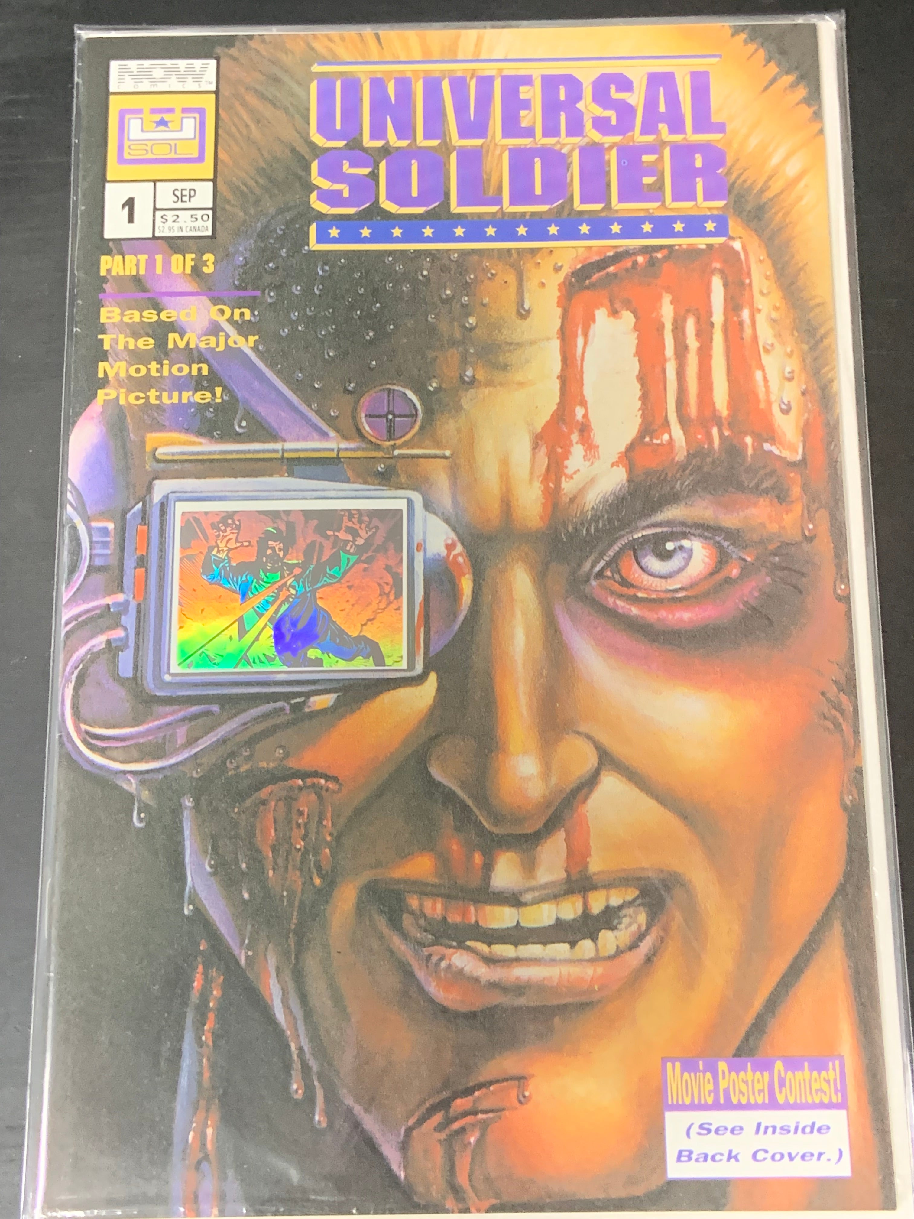 Universal Soldier 1 Now Comics 1992 Hologram Cover, Sealed Polybag