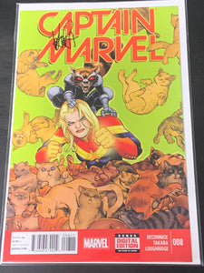 Captain Marvel 8 2014 1st App of the Flerken, Signed