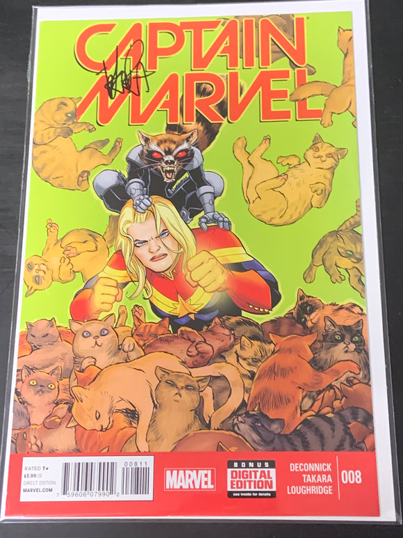 Captain Marvel 8 2014 1st App of the Flerken, Signed