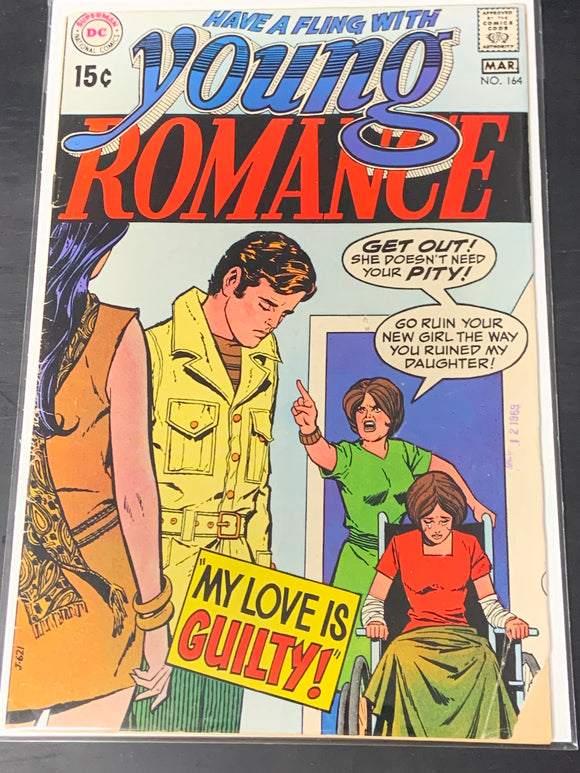 Young Romance 164 DC 1970 Controversial Abuse Cover