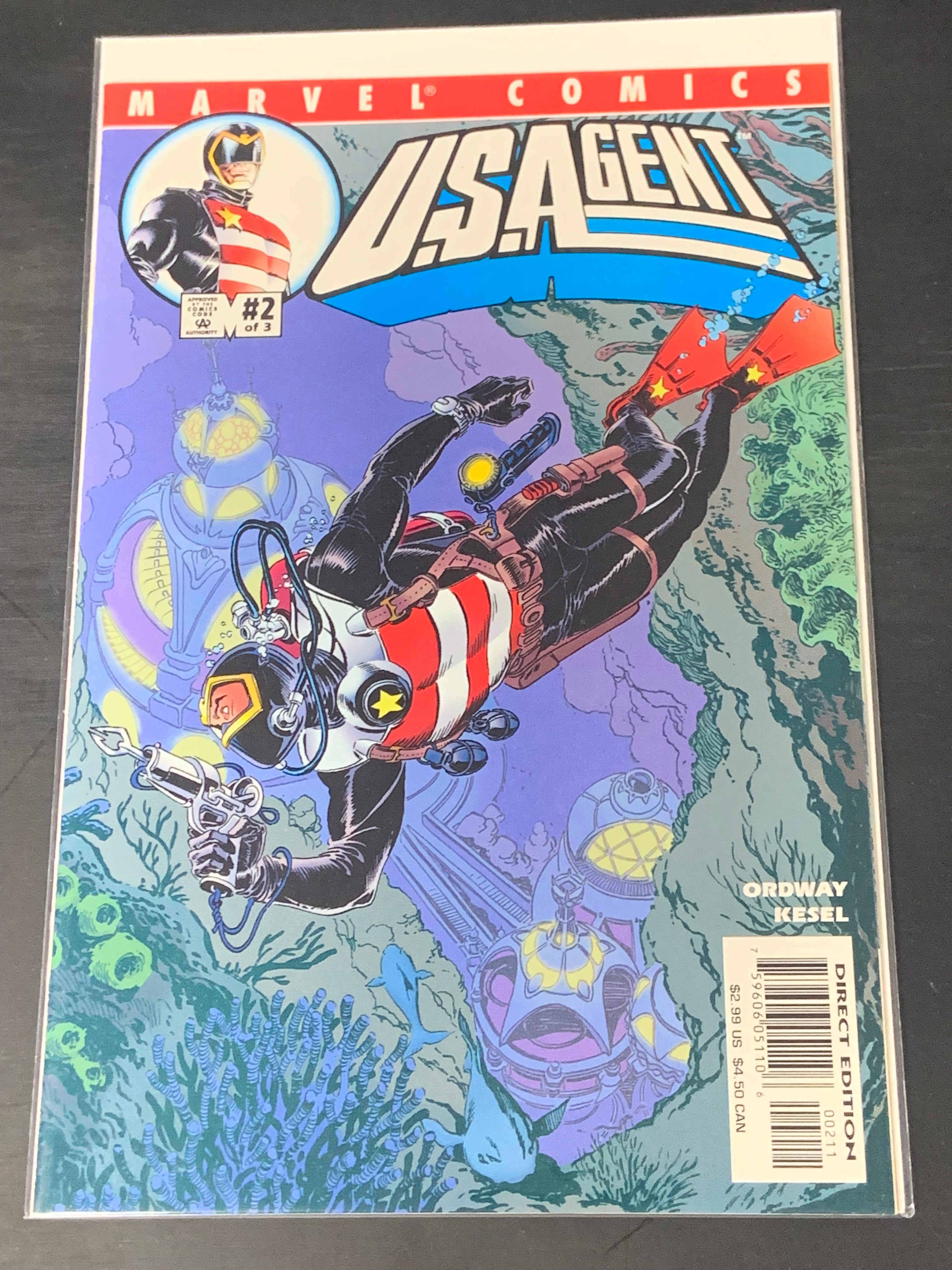 U.S.Agent 2 Marvel 2001 Last Marvel Comic with Code of Authority on the cover