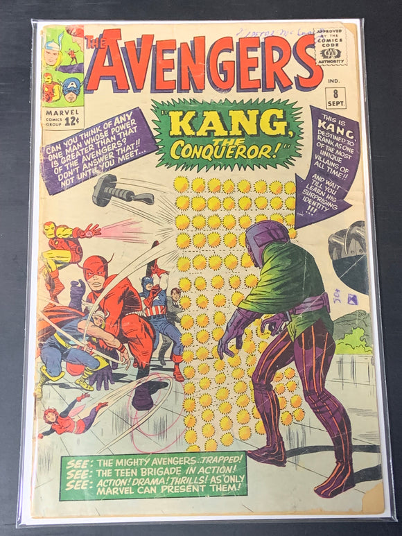 Avengers 8 Marvel 1964 1st App of Kang The Conqueror