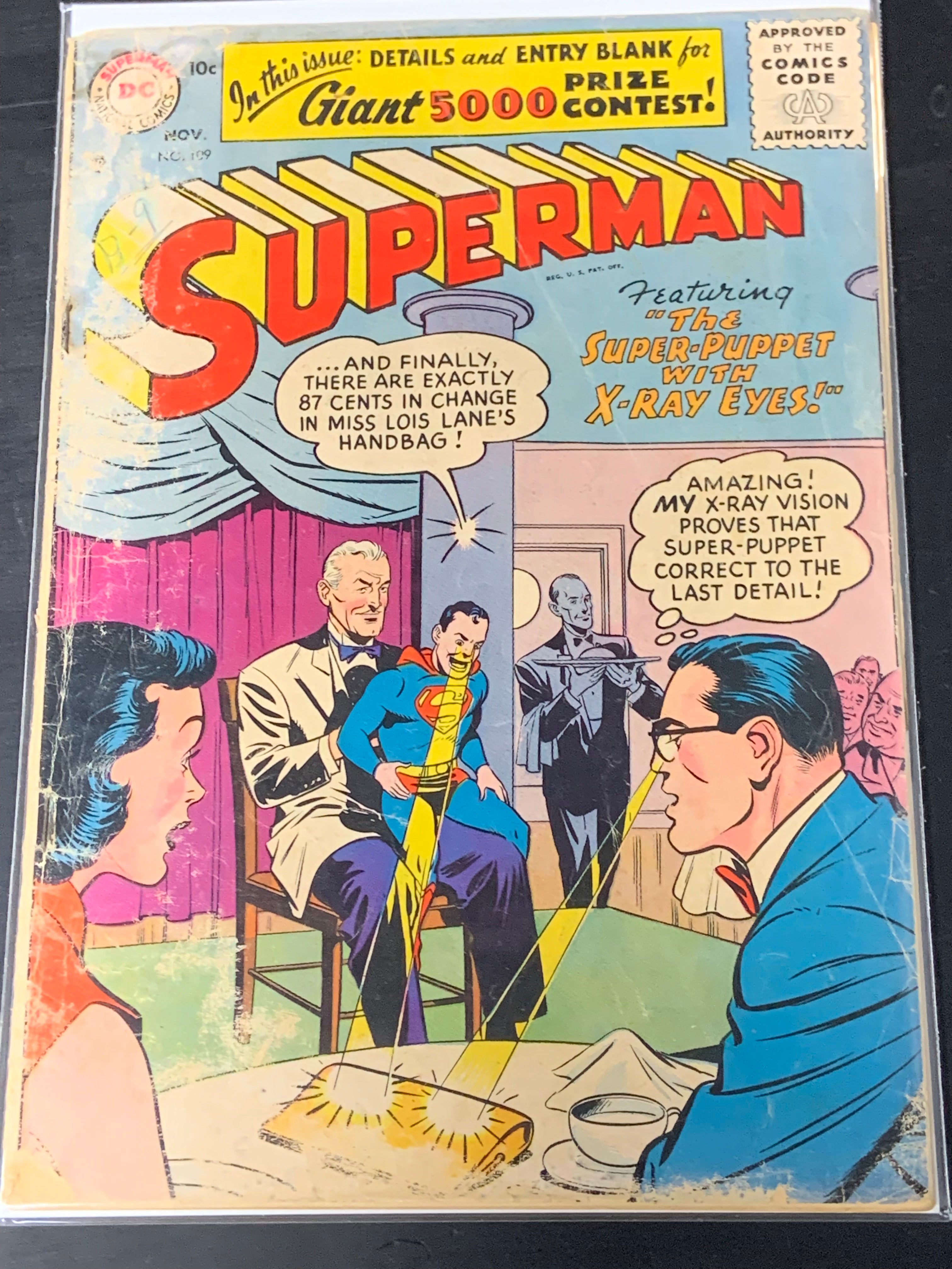 Superman 109 DC 1956 1st Silver Age Superman Issue
