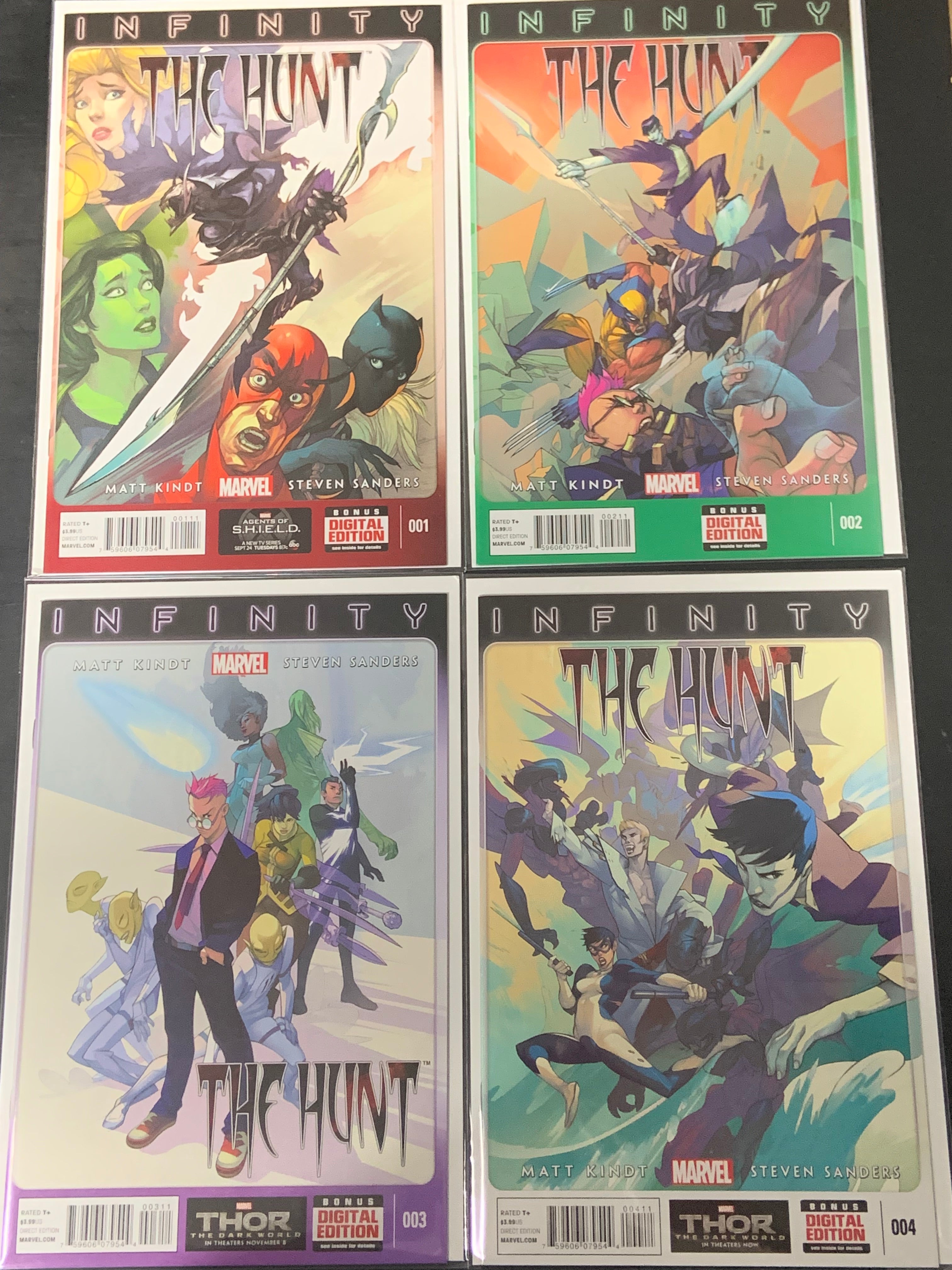 Infinity Hunt (The Hunt) 1,2,3,4 Full Set Marvel 2013 Matt Kindt