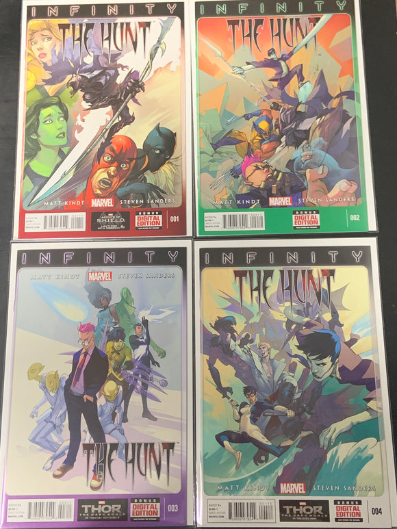 Infinity Hunt (The Hunt) 1,2,3,4 Full Set Marvel 2013 Matt Kindt