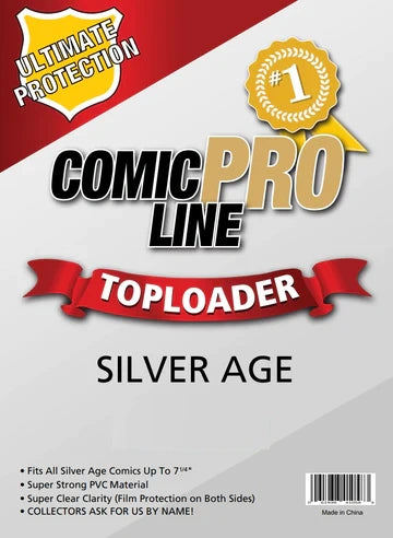 Comic Pro Line PVC Top Loader - Silver Size