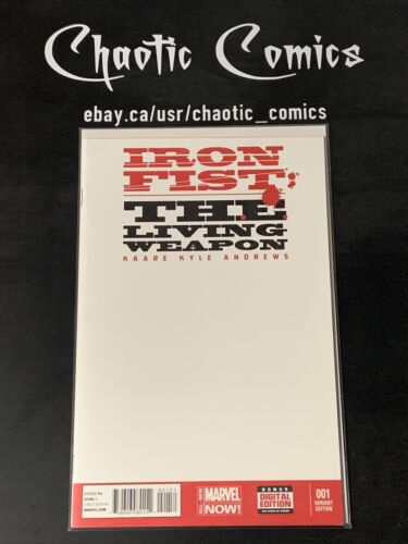Iron Fist The Living Weapon 1 Blank Sketch Variant Marvel 2014 1st App Of Pei!