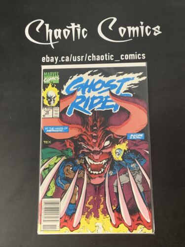 Ghost Rider 19 Marvel Comics 1991 Newsstand! Origin And 1st App Of Suicide!