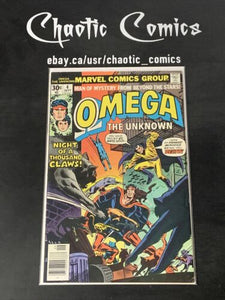 Omega The Unknown 4 Marvel Comics 1976 Scarce Bronze Age Book!